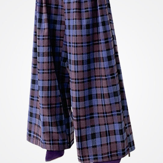Pantalones Anchos de Cintura Alta Reductores Estilo Retro para Mujer - Image 2