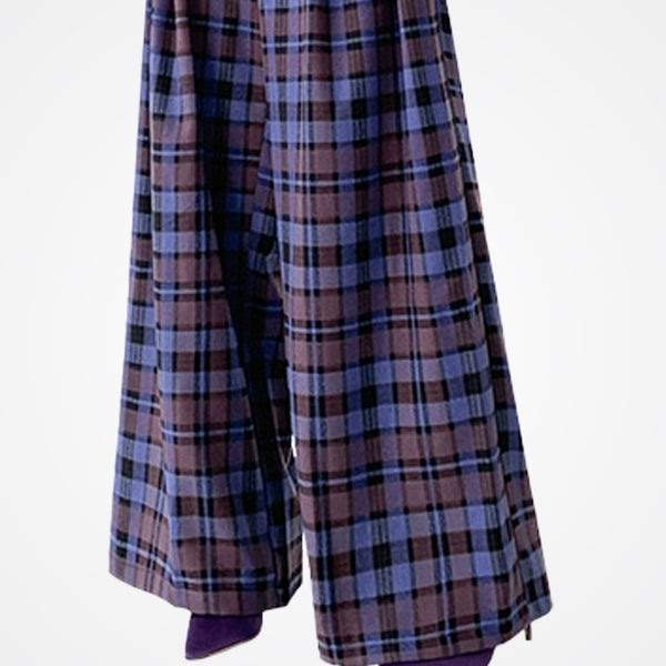 Pantalones Anchos de Cintura Alta Reductores Estilo Retro para Mujer