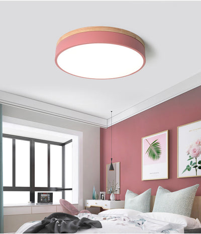 Lámpara de Techo Redonda de Madera - Iluminación Cálida para Dormitorio y Sala - Image 33