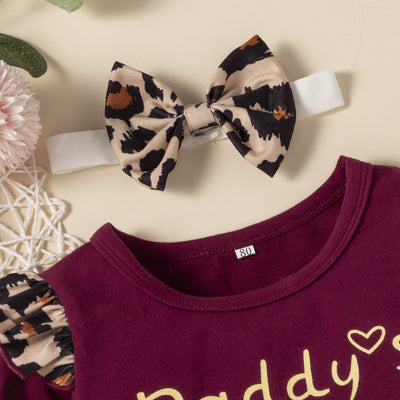 Conjunto de Tres Piezas Otoñal para Niña con Estampado de Letras - Image 16