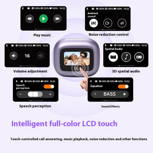 Auriculares Bluetooth Inalámbricos con Pantalla Táctil a Color - Image 10