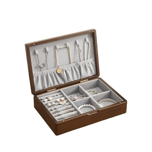 Caja de Adornos Navideños en Madera de Nogal Negro Estilo Retro - Image 5
