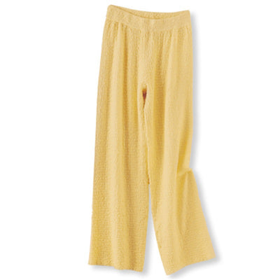 Pantalón Ancho de Lana Tejida con Caída Elegante para Mujer - Image 39