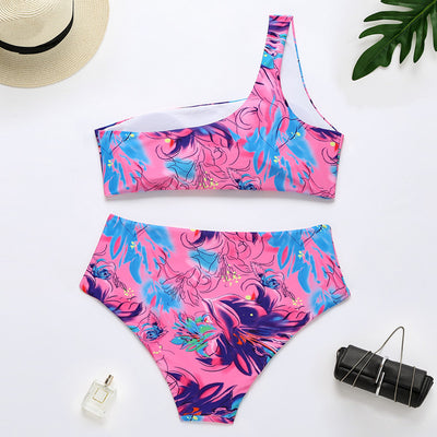 Bikini Asimétrico Tie-Dye Multicolor con Diseño Abierto - Image 6