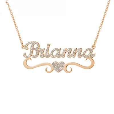 Collar Personalizado de Corazón con Cristales y Mariposa - Image 11