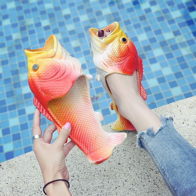 Pantuflas Divertidas con Forma de Pez - Diseño Creativo y Cómodo