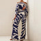 Conjunto de Verano para Mujer con Pantalón Ancho y Blusa Suelta Estampada