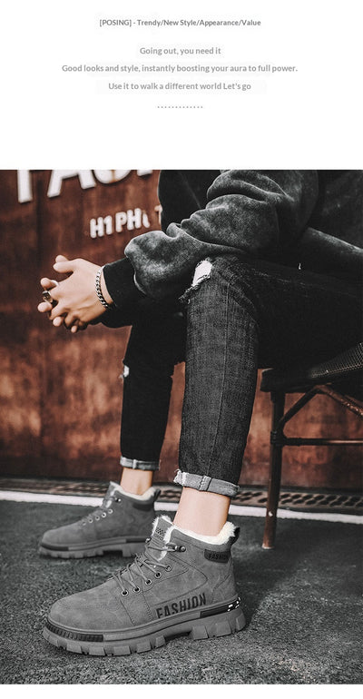 Zapatos Cálidos de Algodón con Forro Polar para Hombre - Image 13