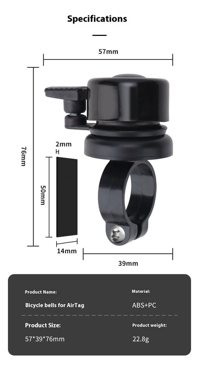 Timbre de Bicicleta con Localizador AirTag - Soporte de Montaje Oculto - Image 14