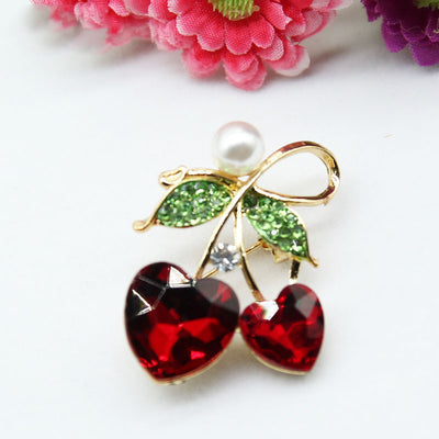 Broche Corazón de Durazno en Vidrio Rojo - Joya del Amor - Image 11