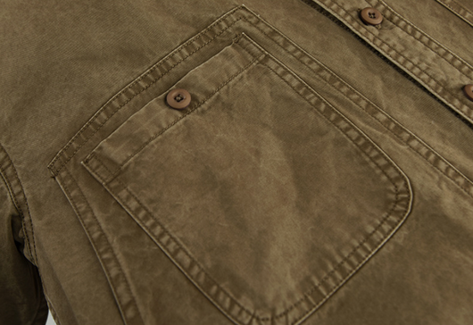Camisa de Trabajo Retro Gruesa de Manga Larga para Hombre - Image 13
