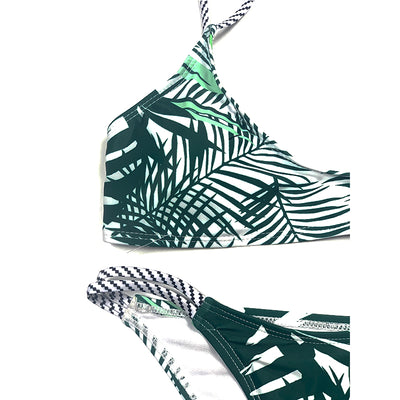 Bikini Dividido con Estampado de Hojas - Image 9