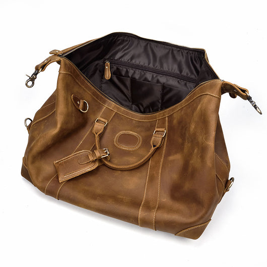 Bolsa de Viaje Grande en Cuero Crazy Horse - Capacidad Máxima - Image 20