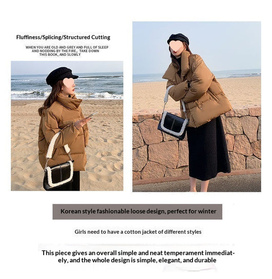 Chaqueta Acolchada Corta Estilo Coreano para Mujer - Image 13