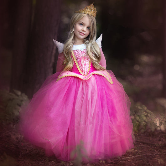 Vestido Princesa Niña Elegante Color Sólido - Image 10