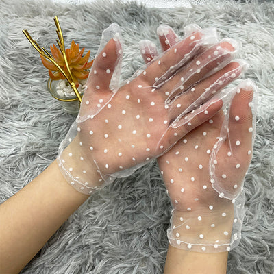 Guantes de Encaje Mesh Protección Solar Ultradelgados - Image 4
