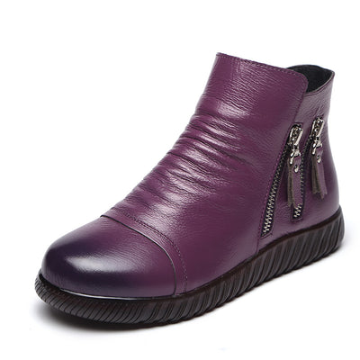 Botas de Cuero Cómodo para Adultos Mayores con Suela Antideslizante - Image 3