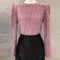Blusa Larga con Lentejuelas Brillantes para Mujer