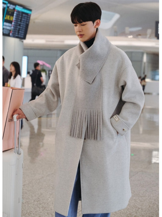 Abrigo de Lana Hombre Estilo Británico Clásico - Otoño e Invierno - Image 8
