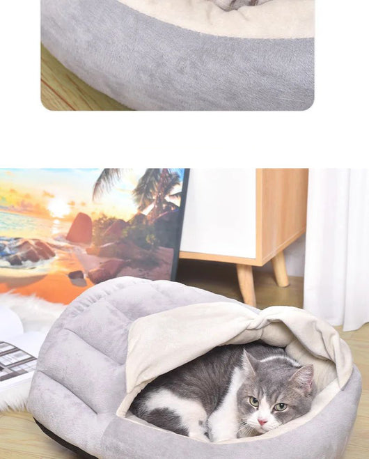 Cama Térmica Felina Cerrada con Cortina - Nido de Invierno Premium - Image 10