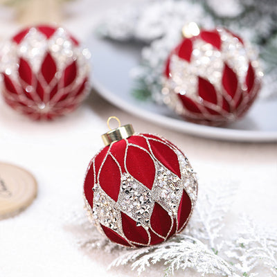 Esferas Navideñas con Textura Escarcha - Pack de Adornos Colgantes - Image 2