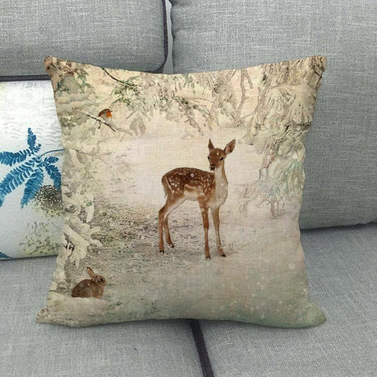Funda de Almohada de Lino Colección Año Nuevo Navidad - Image 17