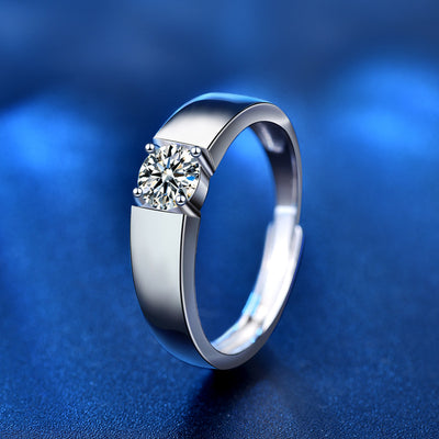Anillo de Plata Esterlina para Hombre con Moissanita Blanca - Image 11