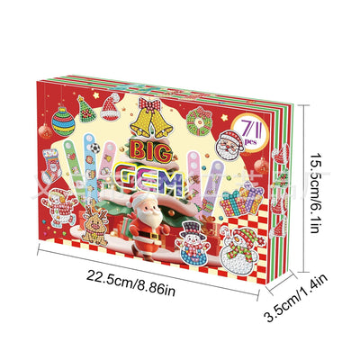 Set de 71 Pegatinas de Mosaico de Diamantes Redondos Temática Navideña - Image 5