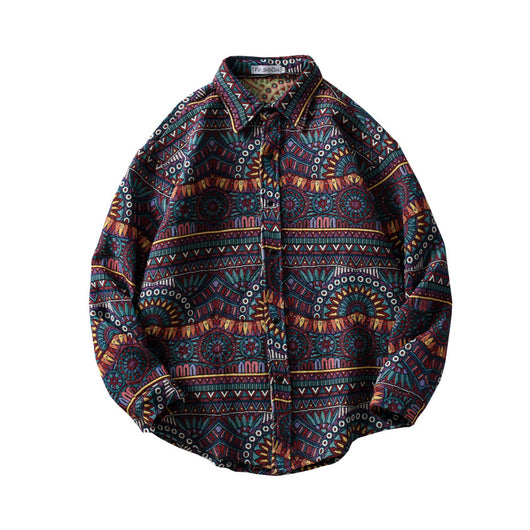 Camisa de Cuadros Retro Manga Larga para Hombre - Image 7