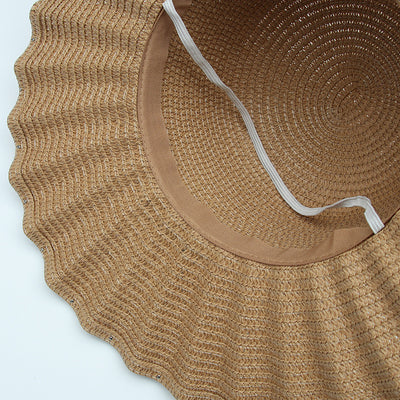 Sombrero Playero de Ala Ancha con Patrón de Conchas y Lazo Festivo - Image 18