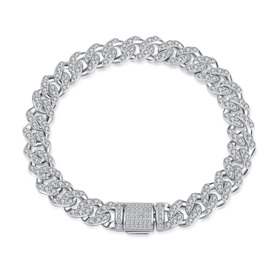 Pulsera de Eslabones Cubanos con Moissanita - Image 6
