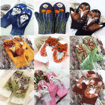 Guantes Navideños Térmicos Impresos para Invierno