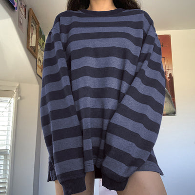 Sudadera Rayada de Manga Larga para Mujer