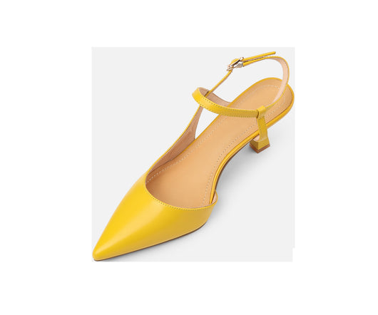 Sandalias Stiletto Punta Aguda con Hebilla de Cuero para Mujer - Image 9