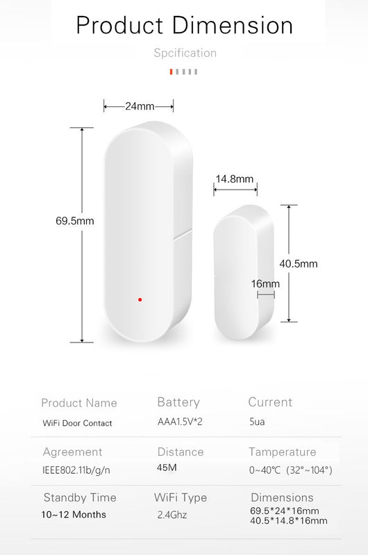 Sensor Inteligente WiFi para Puertas y Ventanas Tuya - Image 10