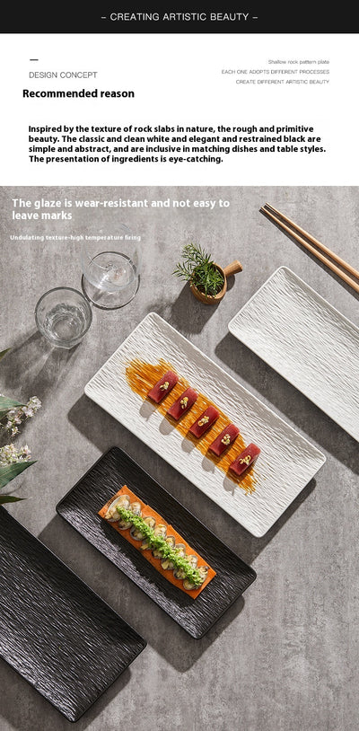 Plato Rectangular de Cerámica Premium para Sushi - Image 22