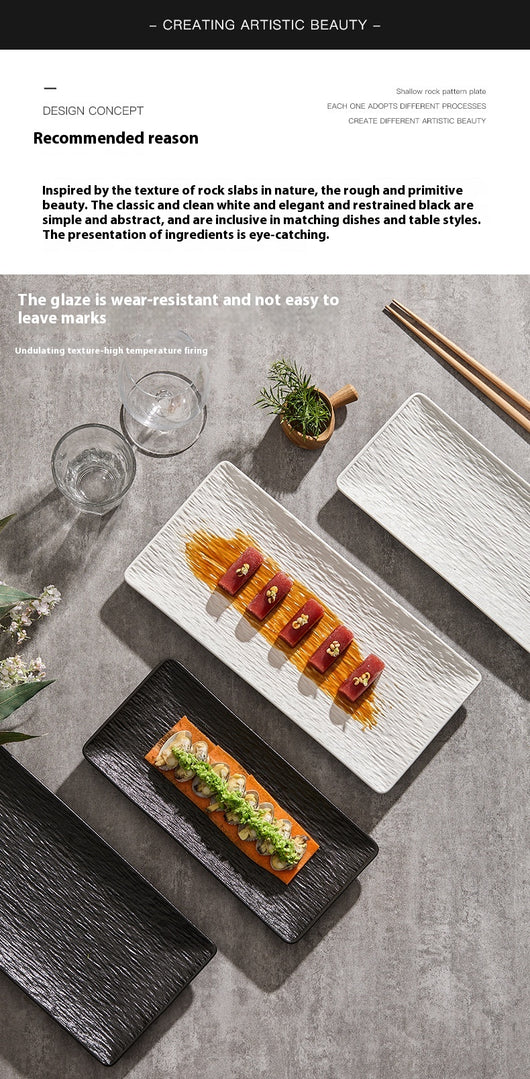 Plato Rectangular de Cerámica Premium para Sushi - Image 22