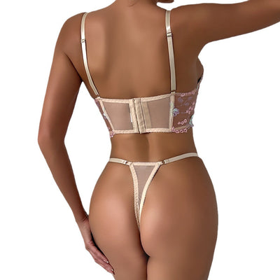 Conjunto Sexy Push Up con Encaje Floral y Detalle Espina de Pescado - Image 5