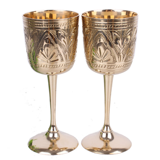 Copa de Vino Tinto de Cobre Macizo - Elegancia y Durabilidad Premium