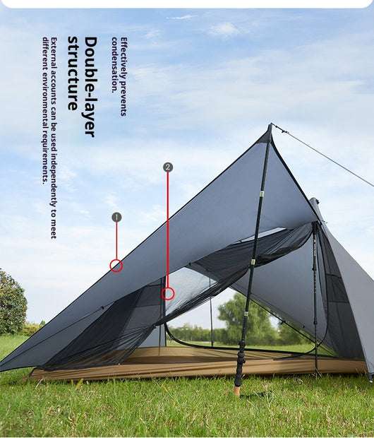 Tienda de Campaña Ultraligera Impermeable de Doble Pared con Estructura Autoportante - Image 14