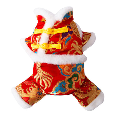 Abrigo Tradicional Chino para Perros - Traje Tang Acolchado Invierno - Image 11