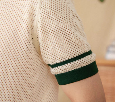 Cardigan Corto Estilo Preppy con Calados Elegantes - Image 9