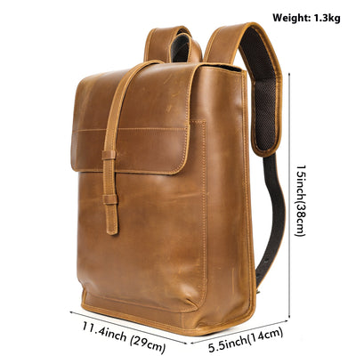 Mochila de Cuero para Viajes de Gran Capacidad con Compartimento Laptop - Image 5