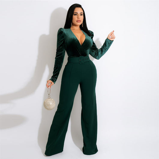 Jumpsuit Elegante con Escote V y Cordones - Diseño Moderno para Mujer - Image 9