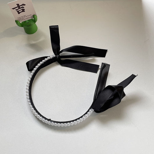 Diadema de Perlas Blancas de Doble Capa para Mujer - Image 7