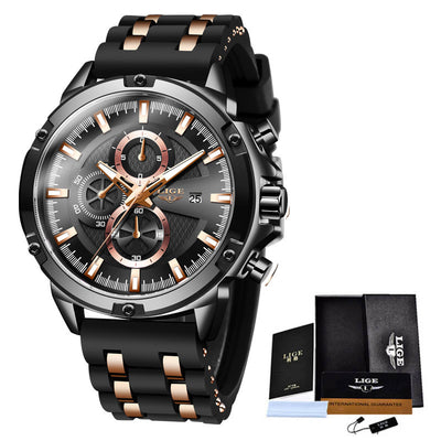 Reloj Deportivo para Hombre Cuarzo Correa Silicona Resistente al Agua - Image 9