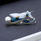 Broche Delfines Dobles con Aceite Derramado - Joya Femenina Adorable y Versátil