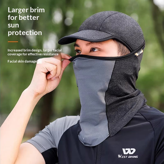 Máscara Deportiva Protección Solar Transpirable Ice-Silk Resistente al Viento