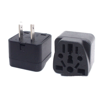 Adaptador de Enchufe Multifunción - Convertidor de 2 Clavijas Planas a Múltiples Puertos