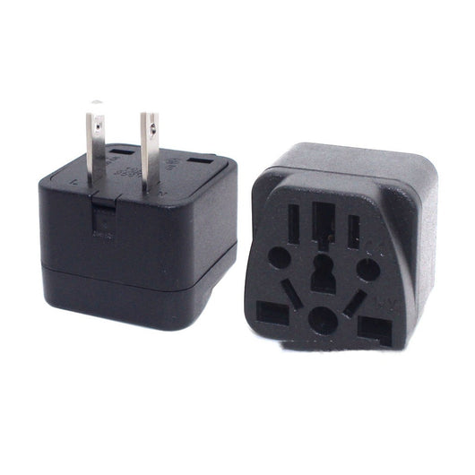 Adaptador de Enchufe Multifunción - Convertidor de 2 Clavijas Planas a Múltiples Puertos